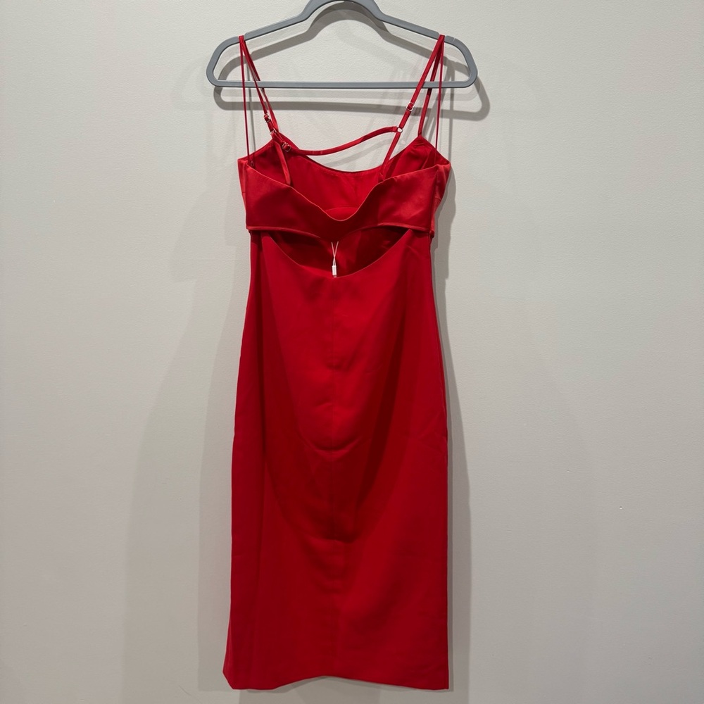 New! Likely Lorna Midi Dress Scarlet Red Size 8 - Picture 6 of 10